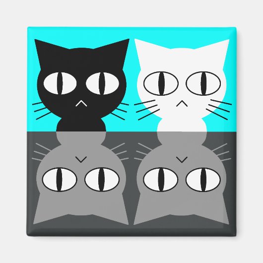 cat dirty clean dishwasher magnet (Vorne)