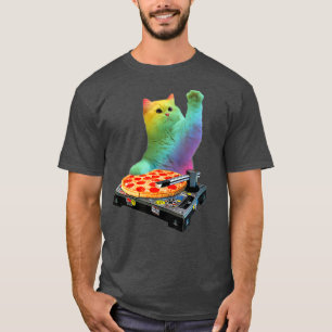 Cat DJ Cat Pizza Cat Pizza Cat Cat DJ Tops Funny C