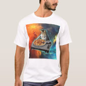 Cat dj disk jockey's sound table T-Shirt (Vorderseite)