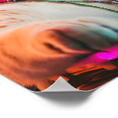 Cat DJ Party Vibes, Cat Lover Gift Poster (Ecke)