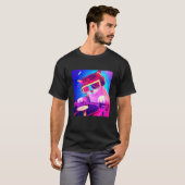 Cat DJ Vaporwave Ästhetische Männer Jungs Mädchen  T-Shirt (Vorne ganz)