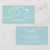 Cat Dog Aquamarin Line Logo Petsitter Visitenkarte (Vorne/Hinten)