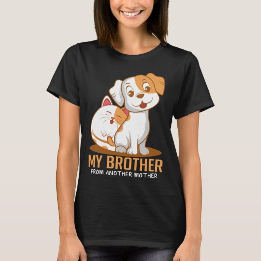 Cat Dog Brother Animal T-Shirt (Vorderseite)