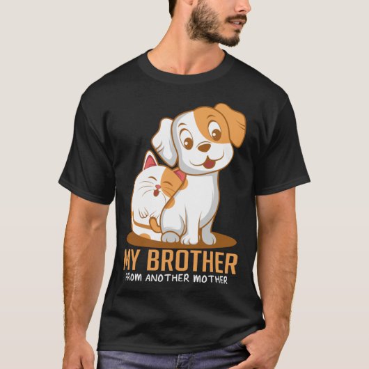 Cat Dog Brother Animal T-Shirt (Vorderseite)