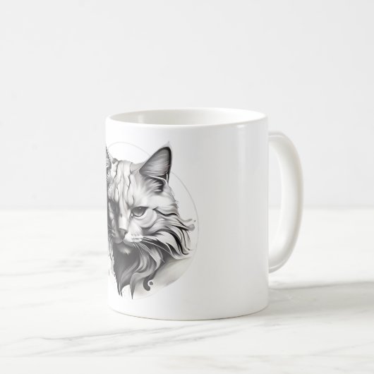 Cat & Dog Designer Kaffeetassen (VorderseiteRechts)