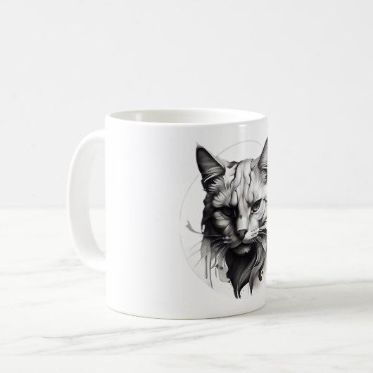 Cat & Dog Designer Kaffeetassen (Vorderseite Links)