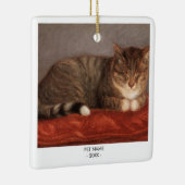Cat Dog Foto Pet Memorial Geschenk Weihnachten Keramikornament (Rechts)
