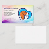 Cat Dog Herz Logo | Tierdienste Visitenkarte (Vorne/Hinten)