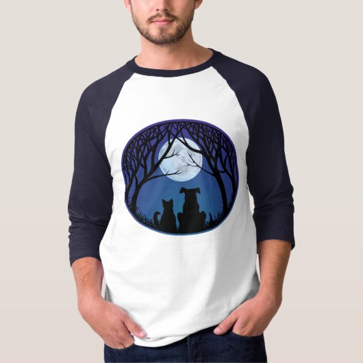 Cat & Dog Jersey Die besten Freunde Hund und Katze T-Shirt (Vorderseite)