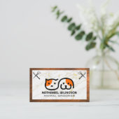 Cat Dog Logo | Pflegewerkzeuge Visitenkarte (Stehend Vorderseite)