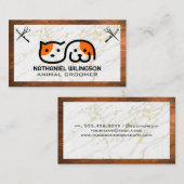 Cat Dog Logo | Pflegewerkzeuge Visitenkarte (Vorne/Hinten)