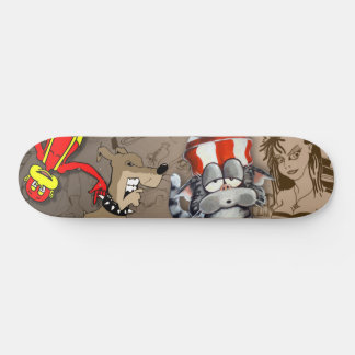 Cat Dog Monkey Girl Cartoon Skateboard Deck