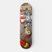 Cat Dog Monkey Girl Cartoon Skateboard Deck (Vorderseite)
