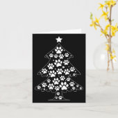 Cat Dog Paw Christmas Tree Funny Puppy Dog Cat Lov Karte (Gelbe Blume)