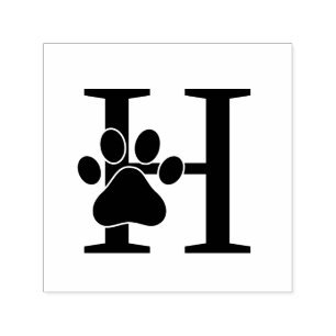 Cat Dog Paw Druck über Single Fett Anfangs Permastempel