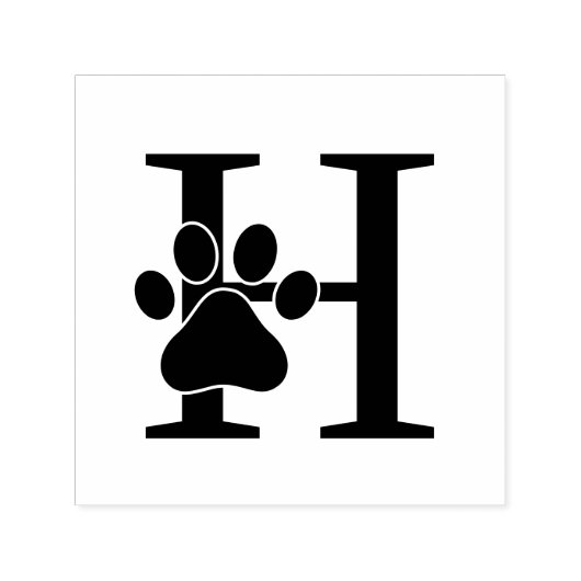 Cat Dog Paw Druck über Single Fett Anfangs Permastempel (Design)