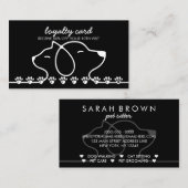 Cat Dog Paws bedruckt Punch Discount Loyalty Visitenkarte (Vorne/Hinten)