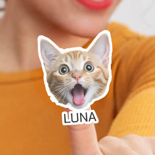 Cat Dog Pet Foto Personalisiertes Foto Aufkleber