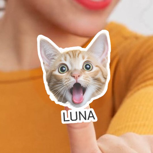 Cat Dog Pet Foto | Personalisiertes Foto Aufkleber