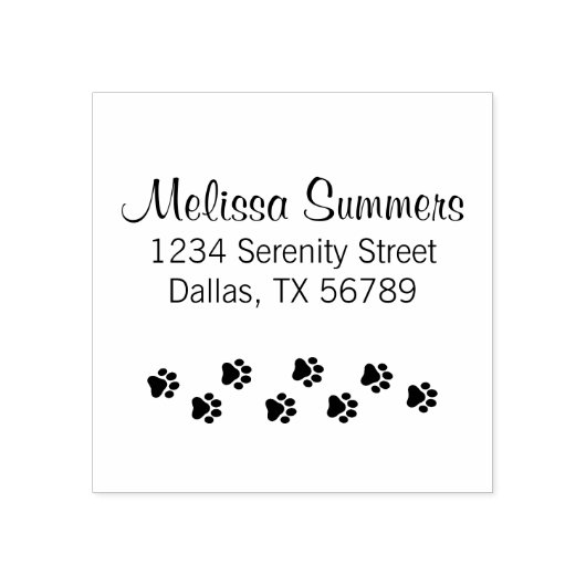 Cat Dog Pet Paw-Adresse Gummistempel (Prägung)