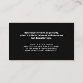 Cat Dog Red Logo | Tierdienste Visitenkarte (Rückseite)