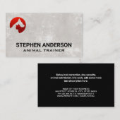 Cat Dog Red Logo | Tierdienste Visitenkarte (Vorne/Hinten)
