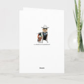 Cat & Dog Western Charaktere Funny Geburtstag Karte (Rückseite)