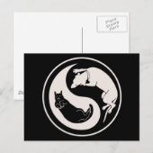 Cat-Dog Yin-Yang Postkarte (Vorne/Hinten)