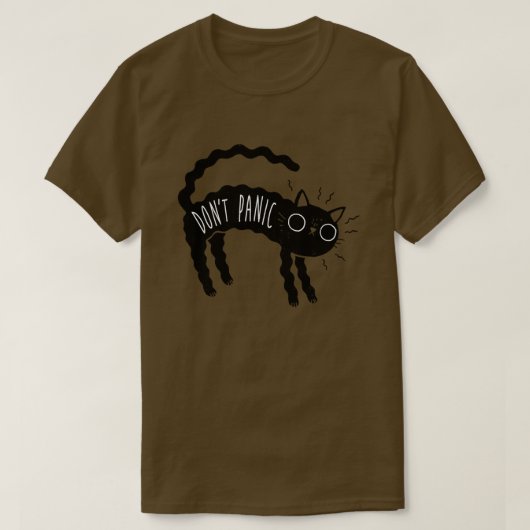 Cat Dont Panic T-Shirt (Design vorne)
