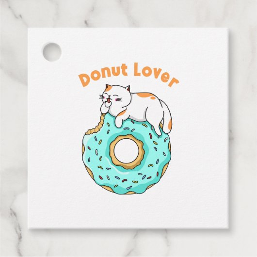 Cat Donut Lover Geschenkanhänger (Vorderseite)