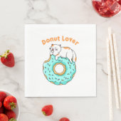 Cat Donut Lover Serviette (Beispiel)