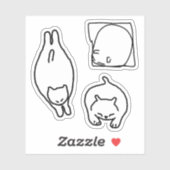 Cat doodle assor #4 aufkleber (Blatt)