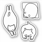 Cat doodle assor #4 aufkleber (Vorderseite)