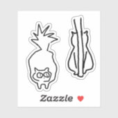 Cat doodle assor #5 aufkleber (Blatt)