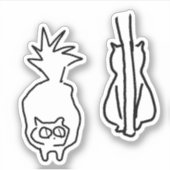 Cat doodle assor #5 aufkleber (Vorderseite)