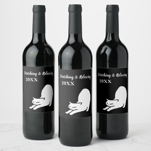 Cat Doodle streichen Weinetikett (Flaschen)