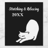 Cat Doodle streichen Weinetikett (Einzelnes Label)