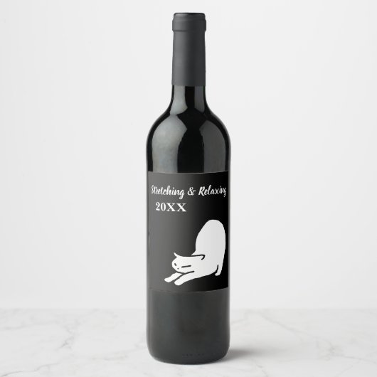 Cat Doodle streichen Weinetikett (Vorderseite)