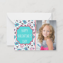 Cat Doodles Valentine's Day Custom Foto Cards Mitteilungskarte