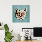 CAT, DOTS and EYES OF DIAMONDS Poster (Heimbüro)