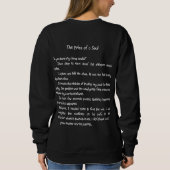 Cat Drabble Sweatshirt (weißer Text) (Rückseite)