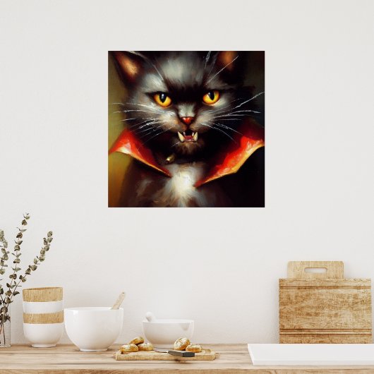 Cat Dracula Poster (Küche)