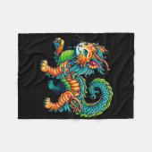 Cat Dragon Happy Chinese New Year 2024 Womens Mens Fleecedecke (Vorderseite (Horizontal))