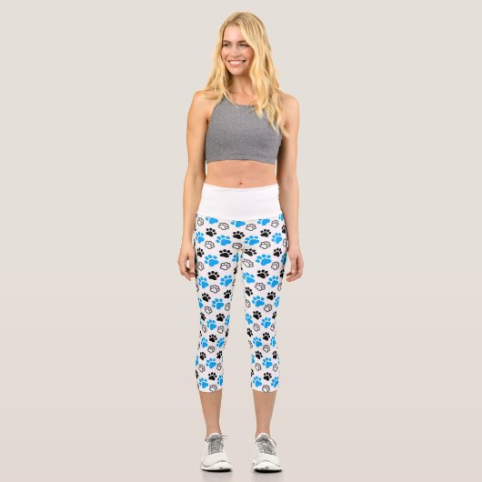 Cat Drawing Capri Leggings (Vorderseite)