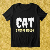 Cat Dream Bolly Funny Retro Personalisiert Black Tri-Blend Shirt