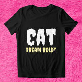 Cat Dream Bolly Funny Retro Personalisiert Black Tri-Blend Shirt
