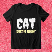 Cat Dream Bolly Funny Retro Personalisiert Black Tri-Blend Shirt