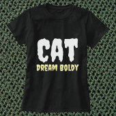 Cat Dream Bolly Funny Simple Personalisiert Black T-Shirt