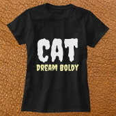 Cat Dream Bolly Funny Simple Personalisiert Black T-Shirt