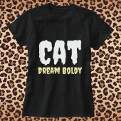 Cat Dream Bolly Funny Simple Personalisiert Black T-Shirt